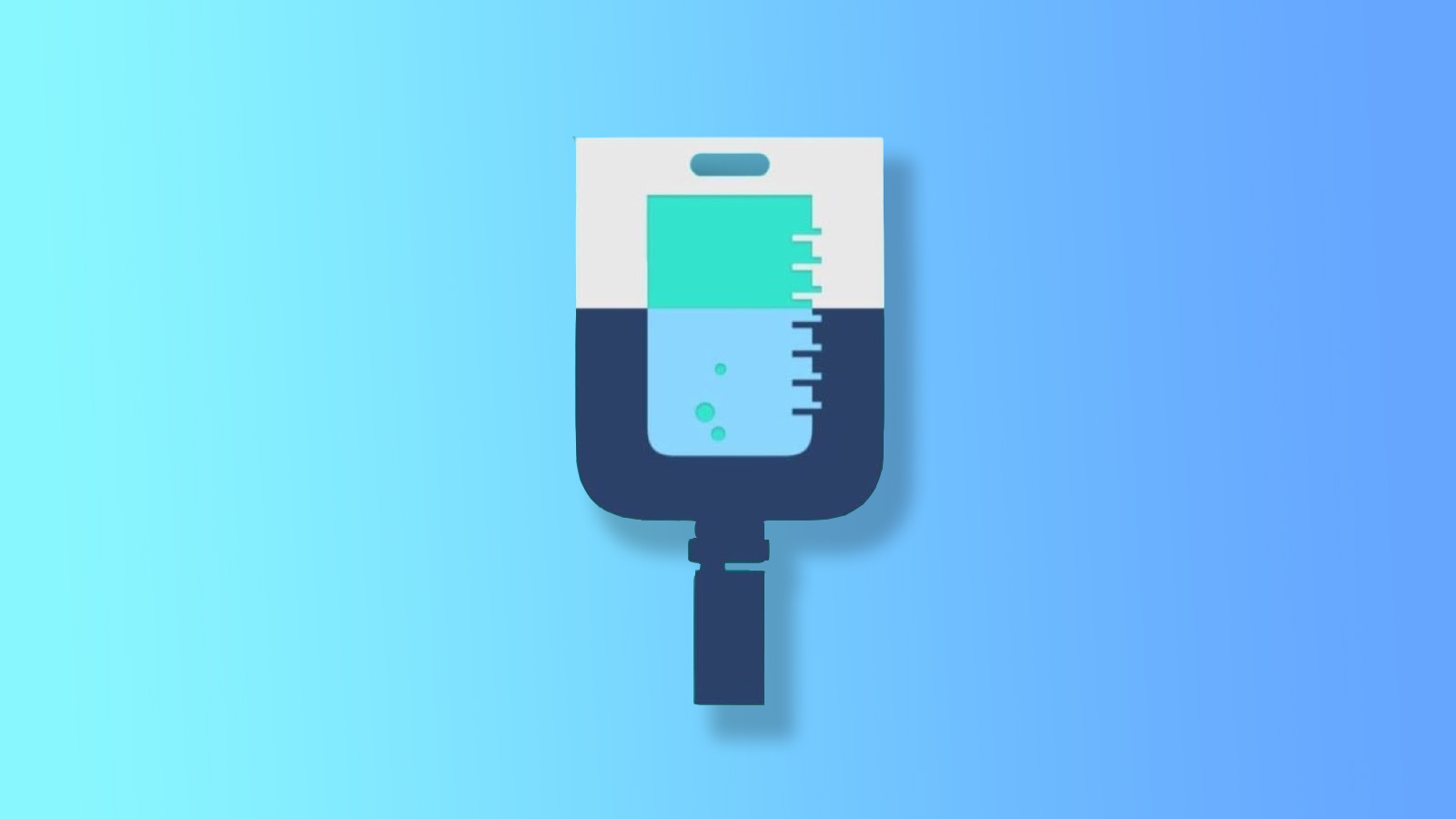 an illustration of an IV drip bag