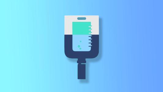 an illustration of an IV drip bag