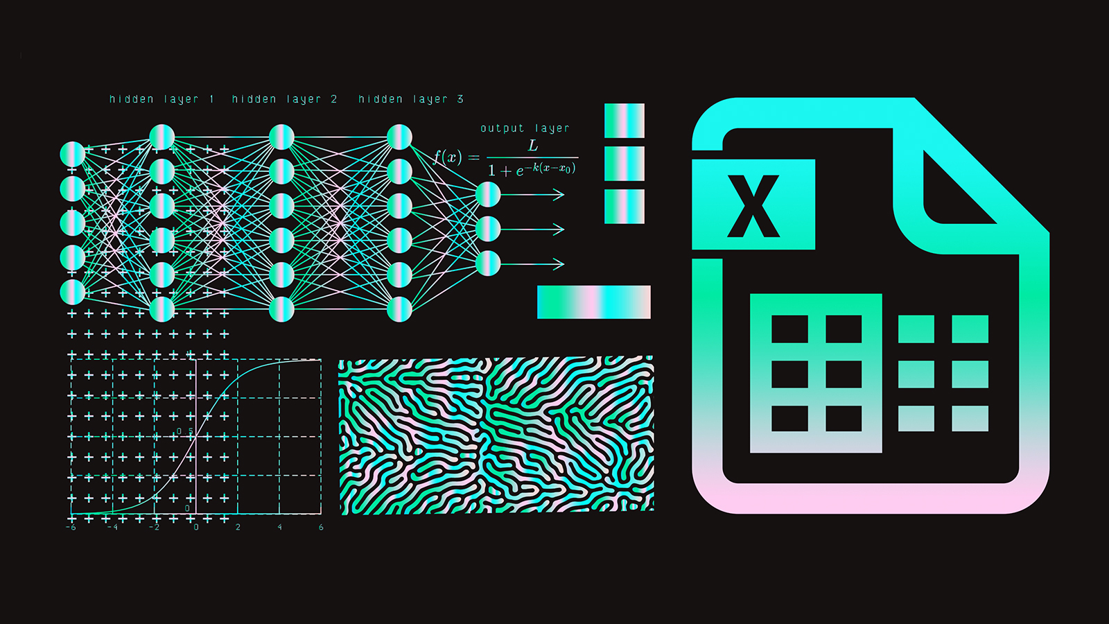 futuristic Excel collage